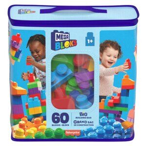 Mega Bloks Classic Building Bag: 60 Pieces for Preschoolers